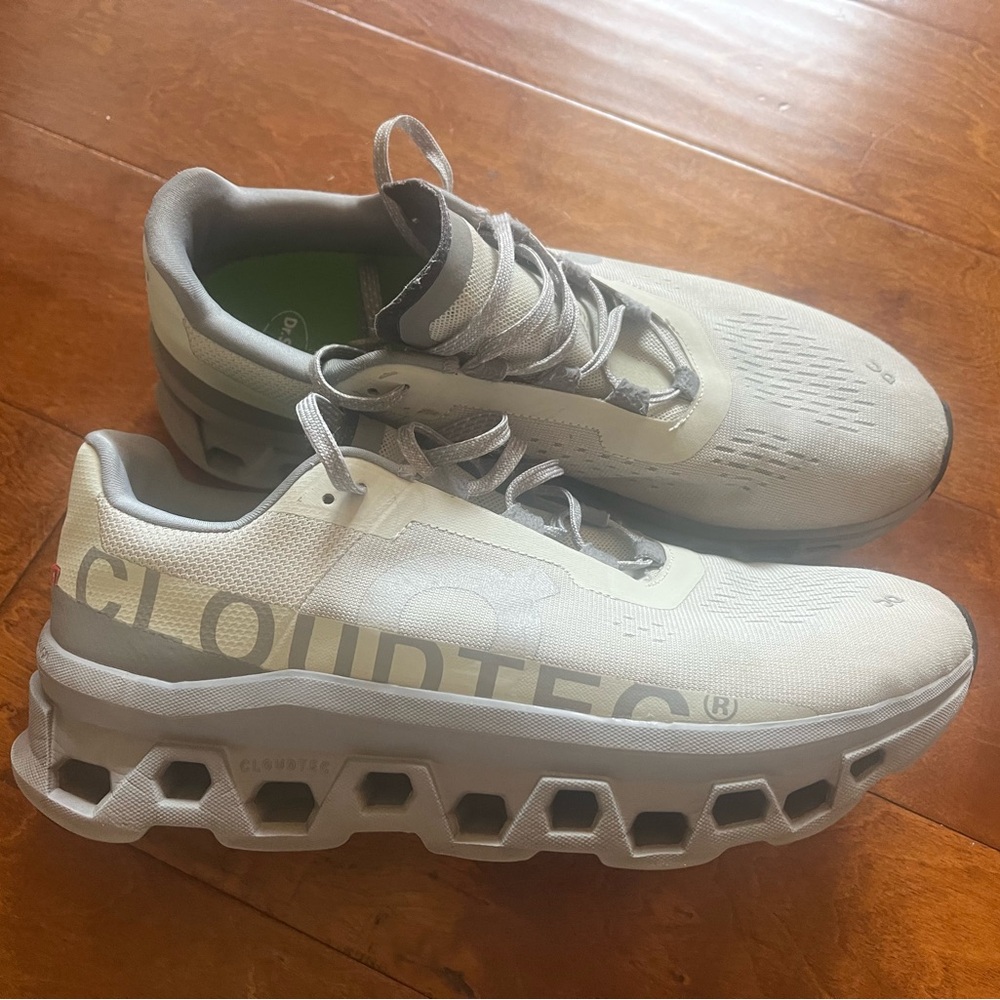 On Running CloudMonster 
Light Gray Sneakers Cloud Tec 9.5
